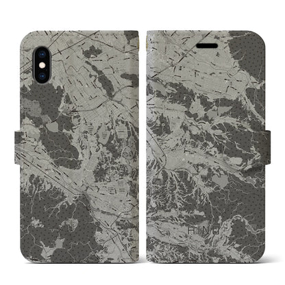 【日野（滋賀県）】地図柄iPhoneケース（手帳タイプ）