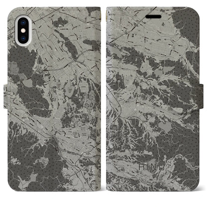 【日野（滋賀県）】地図柄iPhoneケース（手帳タイプ）