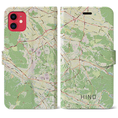 【日野（滋賀県）】地図柄iPhoneケース（手帳タイプ）