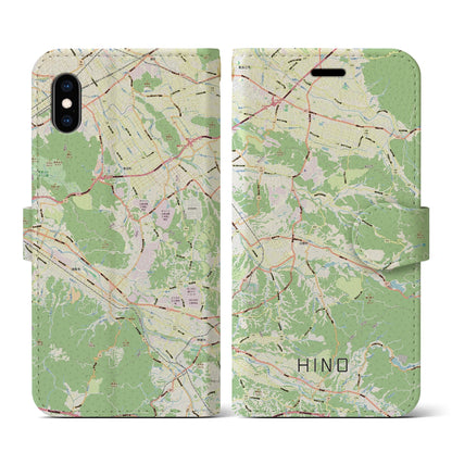 【日野（滋賀県）】地図柄iPhoneケース（手帳タイプ）