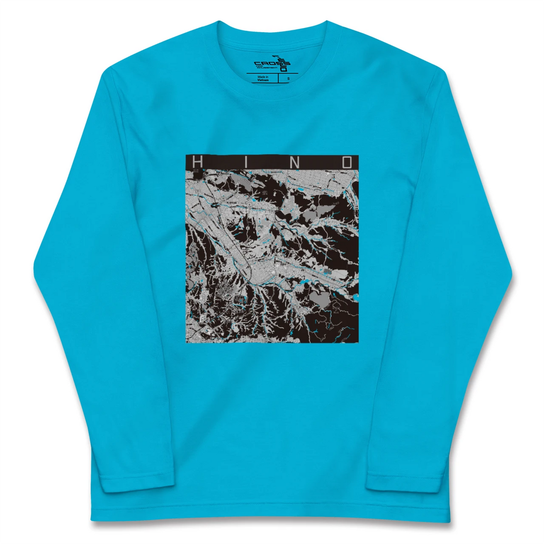 【日野(滋賀県)】地図柄ロングスリーブTシャツ