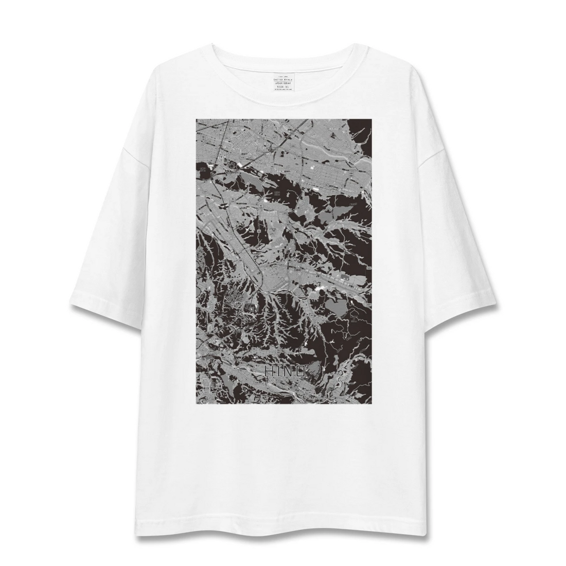 【日野(滋賀県)】地図柄ビッグシルエットTシャツ