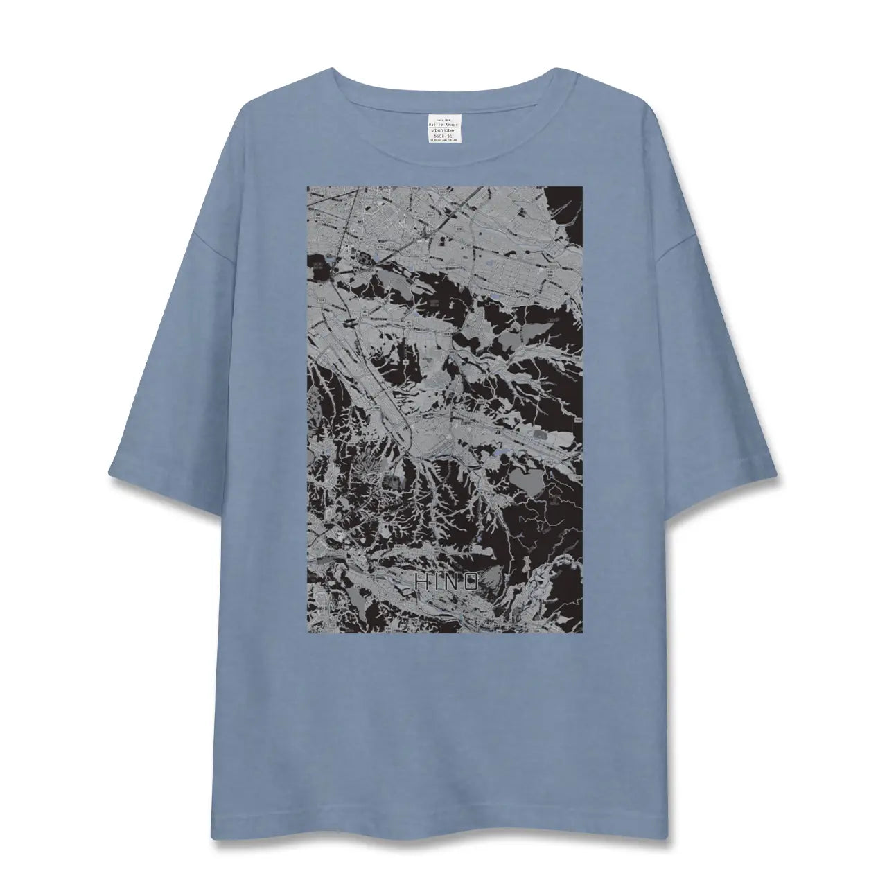 【日野（滋賀県）】地図柄ビッグシルエットTシャツ