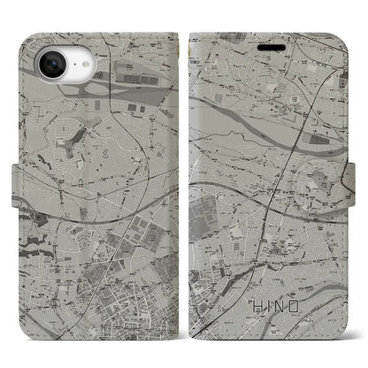 【日野（東京都）】地図柄iPhoneケース（手帳タイプ）