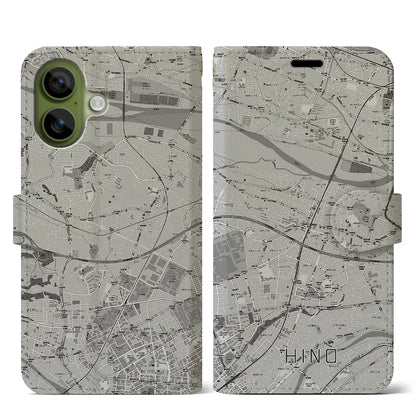 【日野（東京都）】地図柄iPhoneケース（手帳タイプ）