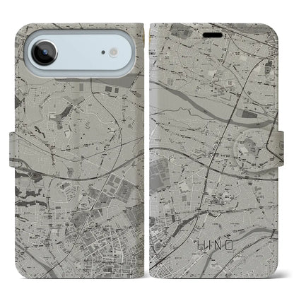 【日野（東京都）】地図柄iPhoneケース（手帳タイプ）