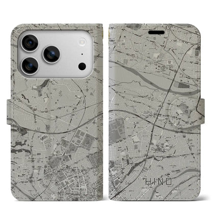 【日野（東京都）】地図柄iPhoneケース（手帳タイプ）