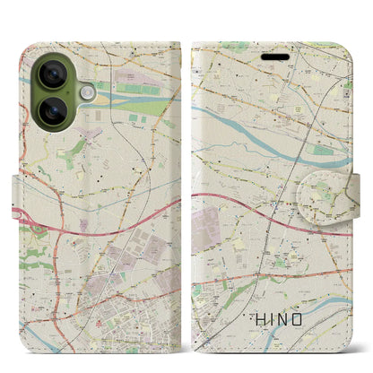 【日野（東京都）】地図柄iPhoneケース（手帳タイプ）