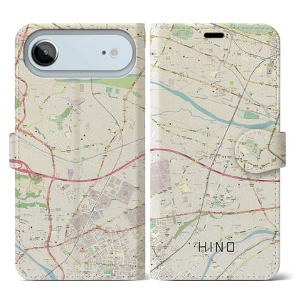 【日野（東京都）】地図柄iPhoneケース（手帳タイプ）