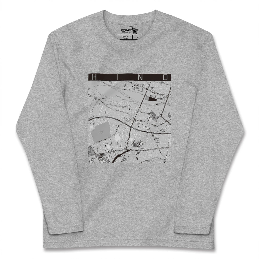 【日野（東京都）】地図柄ロングスリーブTシャツ