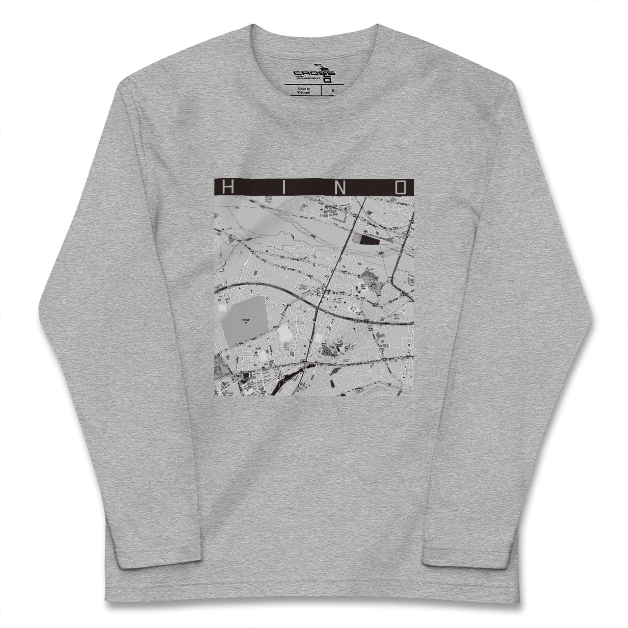 【日野（東京都）】地図柄ロングスリーブTシャツ