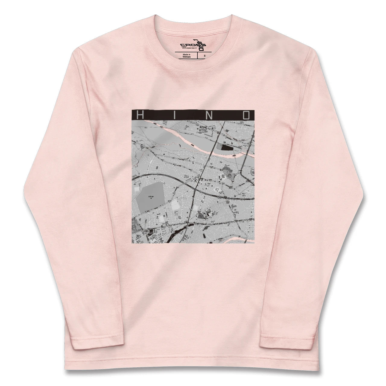 【日野（東京都）】地図柄ロングスリーブTシャツ