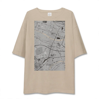 【日野（東京都）】地図柄ビッグシルエットTシャツ