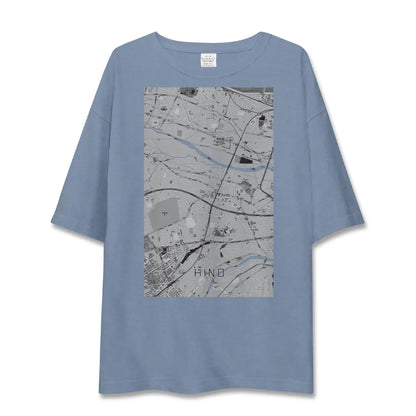 【日野（東京都）】地図柄ビッグシルエットTシャツ