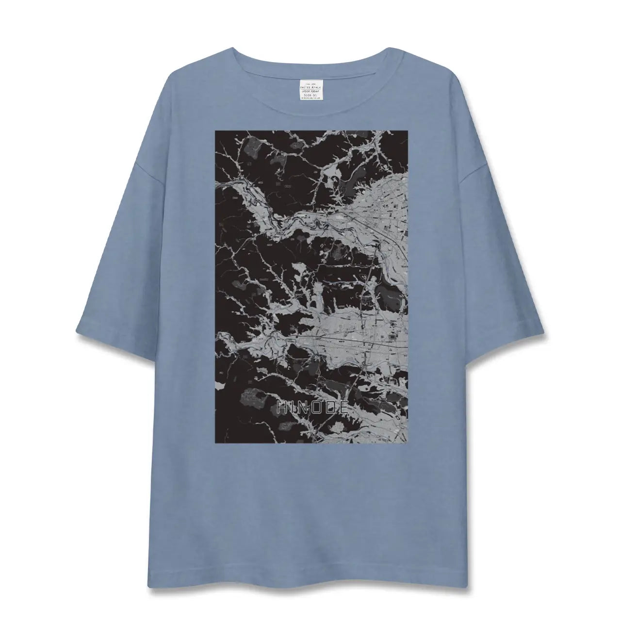 【日の出（東京都）】地図柄ビッグシルエットTシャツ