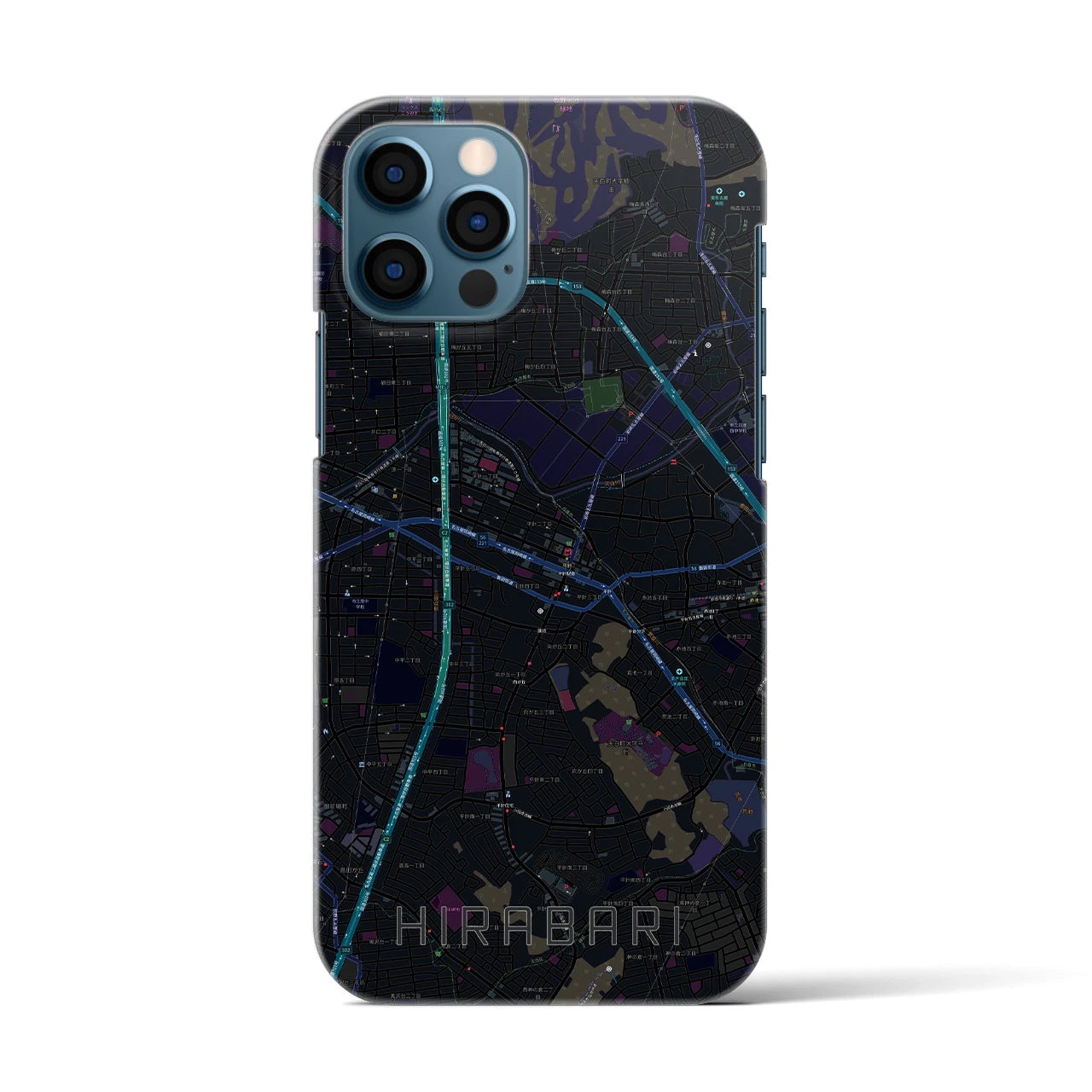 【平針（愛知県）】地図柄iPhoneケース（バックカバータイプ）