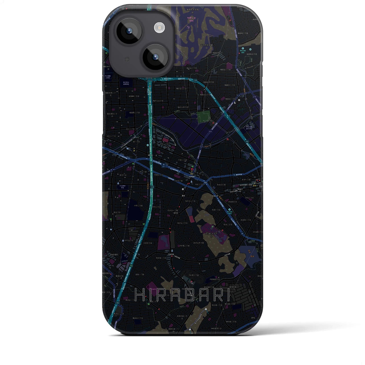 【平針（愛知県）】地図柄iPhoneケース（バックカバータイプ）