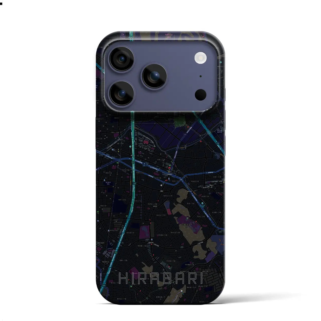 【平針（愛知県）】地図柄iPhoneケース（バックカバータイプ）