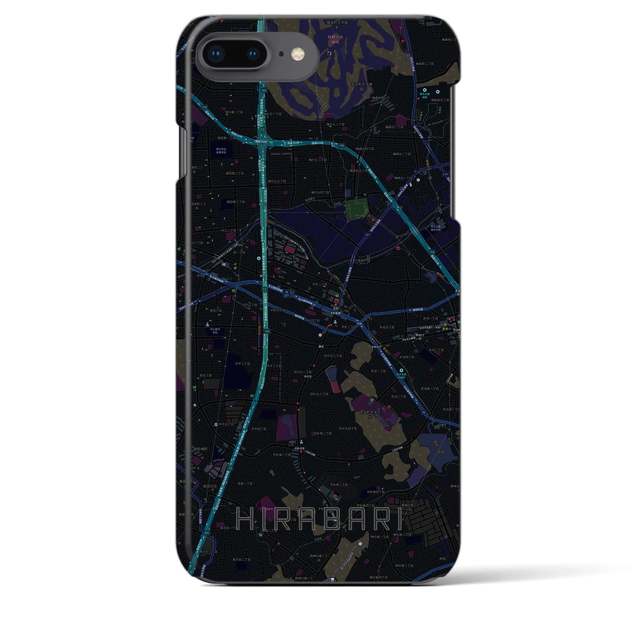 【平針（愛知県）】地図柄iPhoneケース（バックカバータイプ）