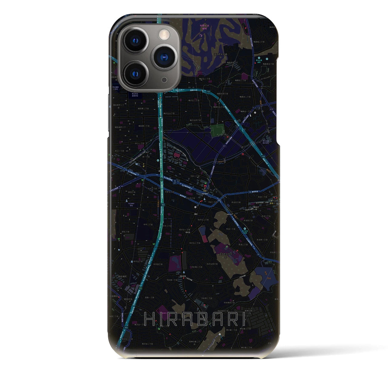 【平針（愛知県）】地図柄iPhoneケース（バックカバータイプ）