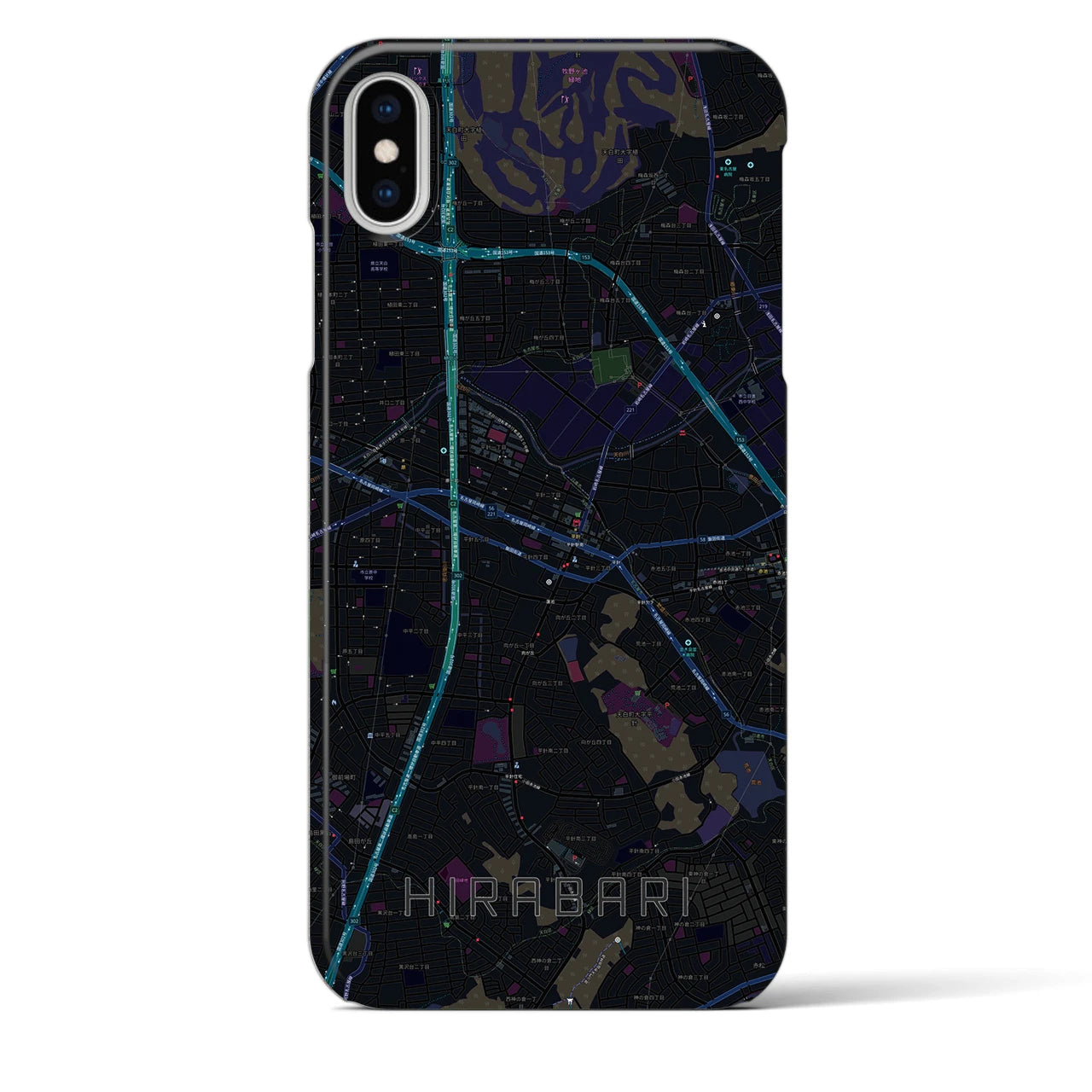 【平針（愛知県）】地図柄iPhoneケース（バックカバータイプ）