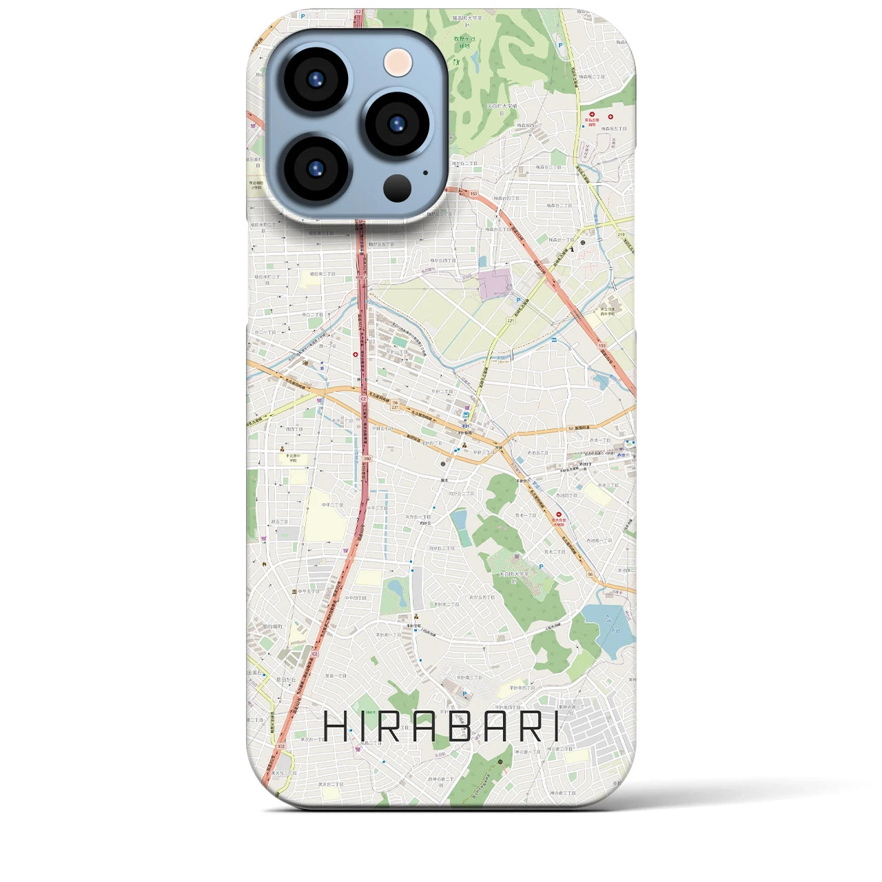 【平針（愛知県）】地図柄iPhoneケース（バックカバータイプ）