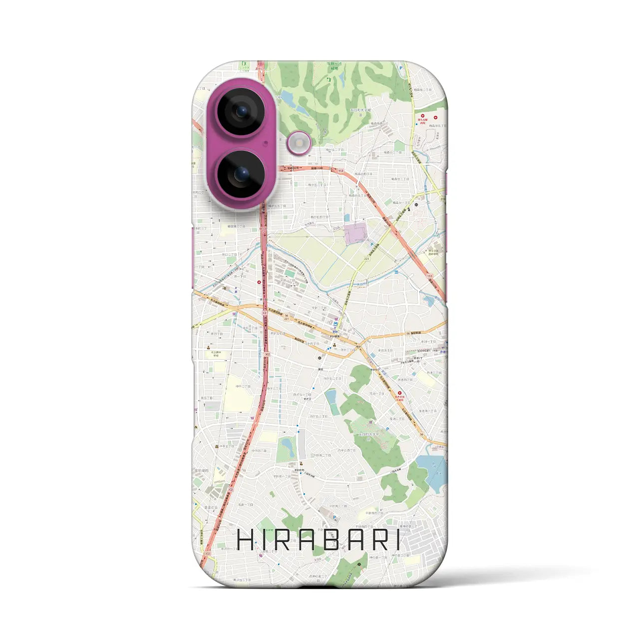 【平針（愛知県）】地図柄iPhoneケース（バックカバータイプ）
