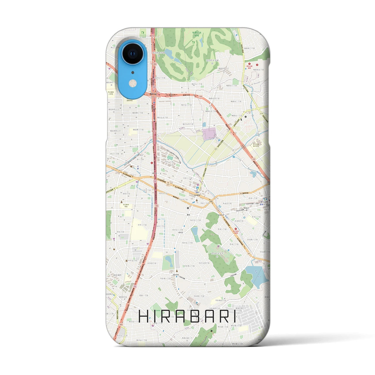 【平針（愛知県）】地図柄iPhoneケース（バックカバータイプ）