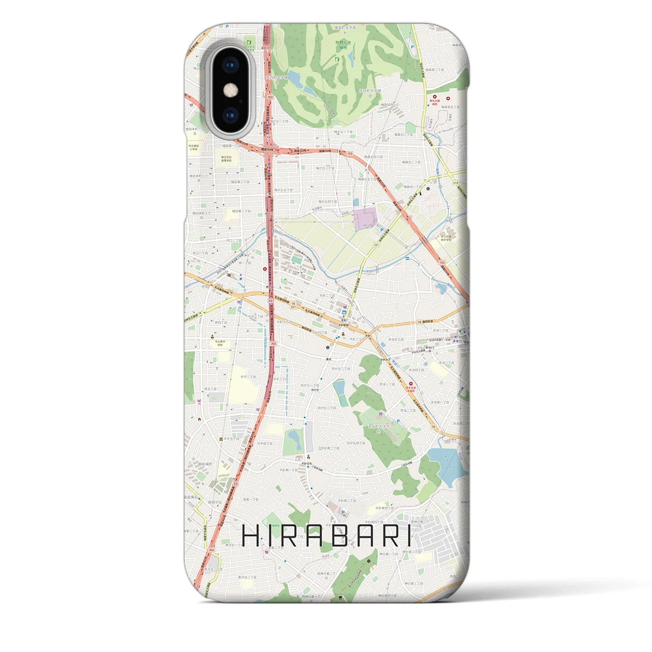 【平針（愛知県）】地図柄iPhoneケース（バックカバータイプ）