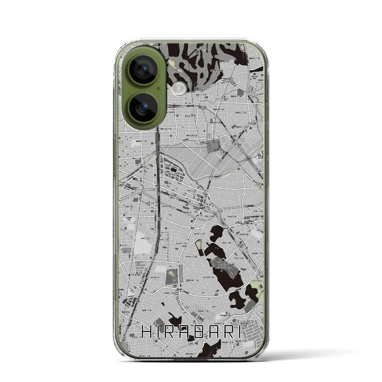 【平針（愛知県）】地図柄iPhoneケース（クリアタイプ）