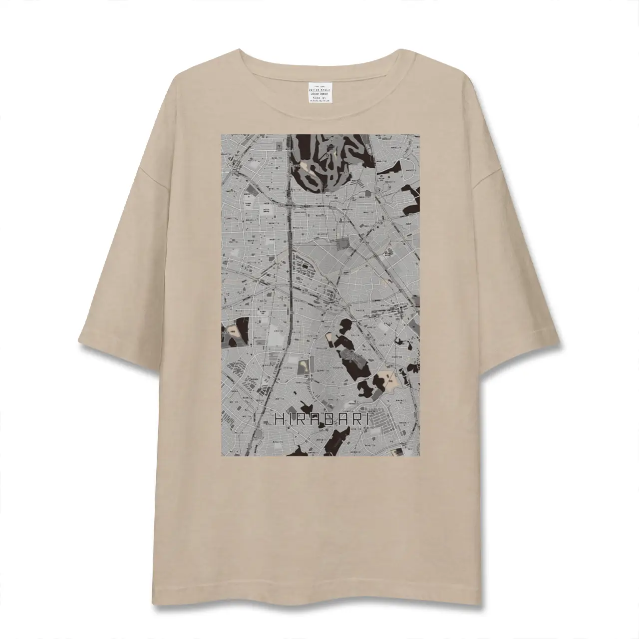 【平針（愛知県）】地図柄ビッグシルエットTシャツ