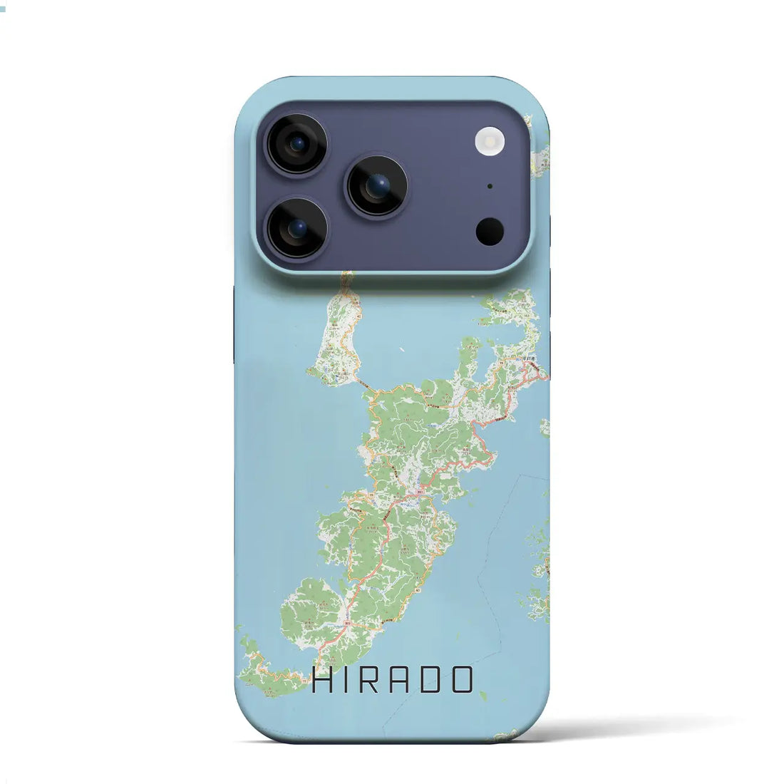 【平戸(長崎県)】地図柄iPhoneケース(バックカバータイプ)ナチュラル・iPhone 17 Pro Max 用