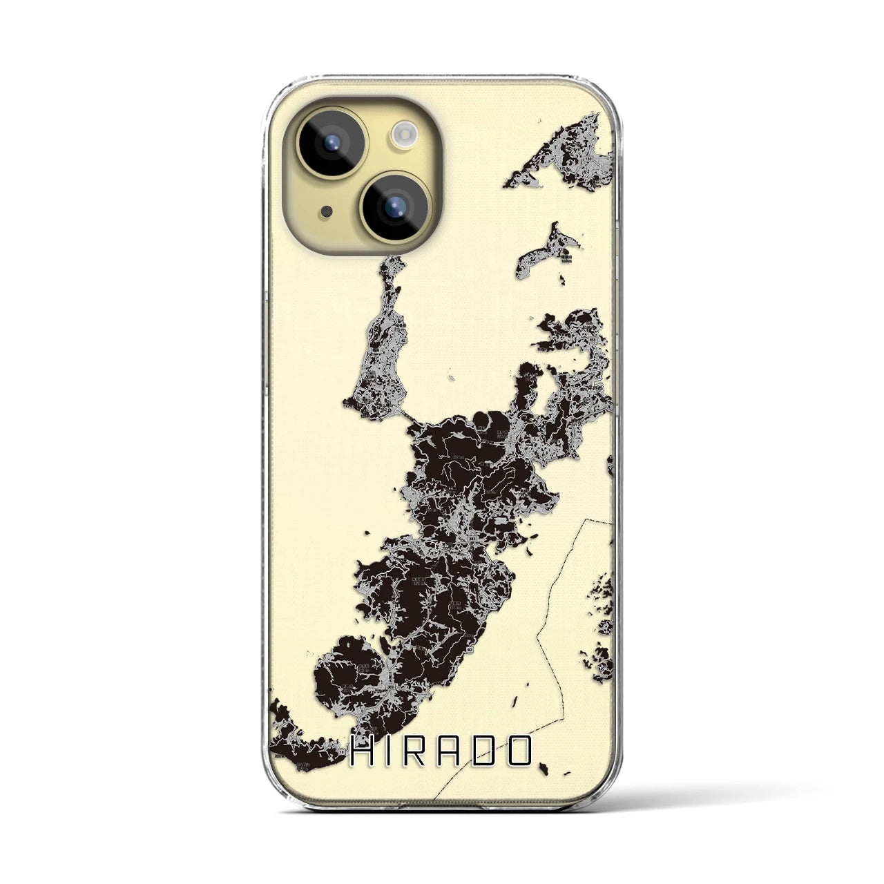 【平戸（長崎県）】地図柄iPhoneケース（クリアタイプ）
