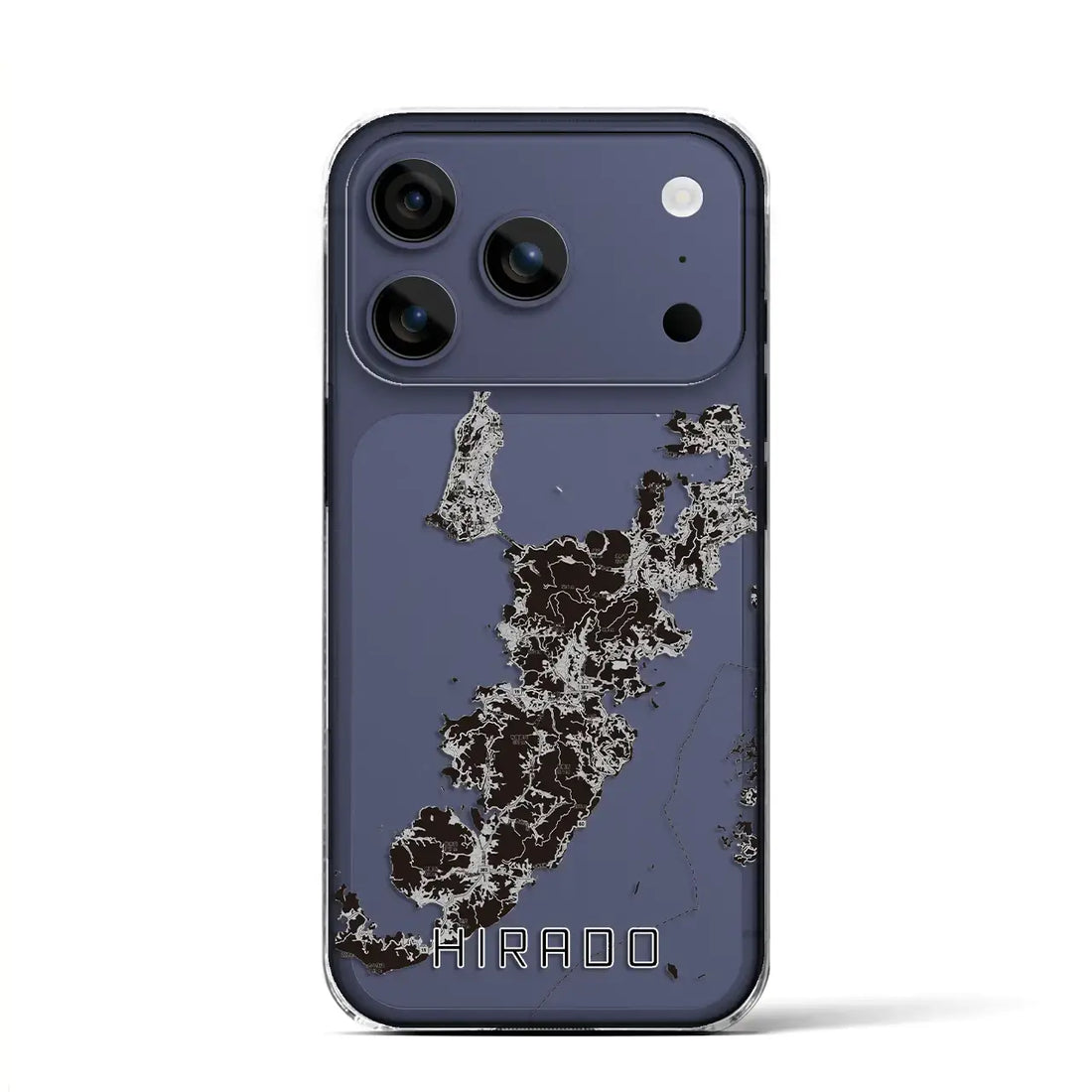 【平戸（長崎県）】地図柄iPhoneケース（クリアタイプ）モノトーン・iPhone 17 Pro Max 用