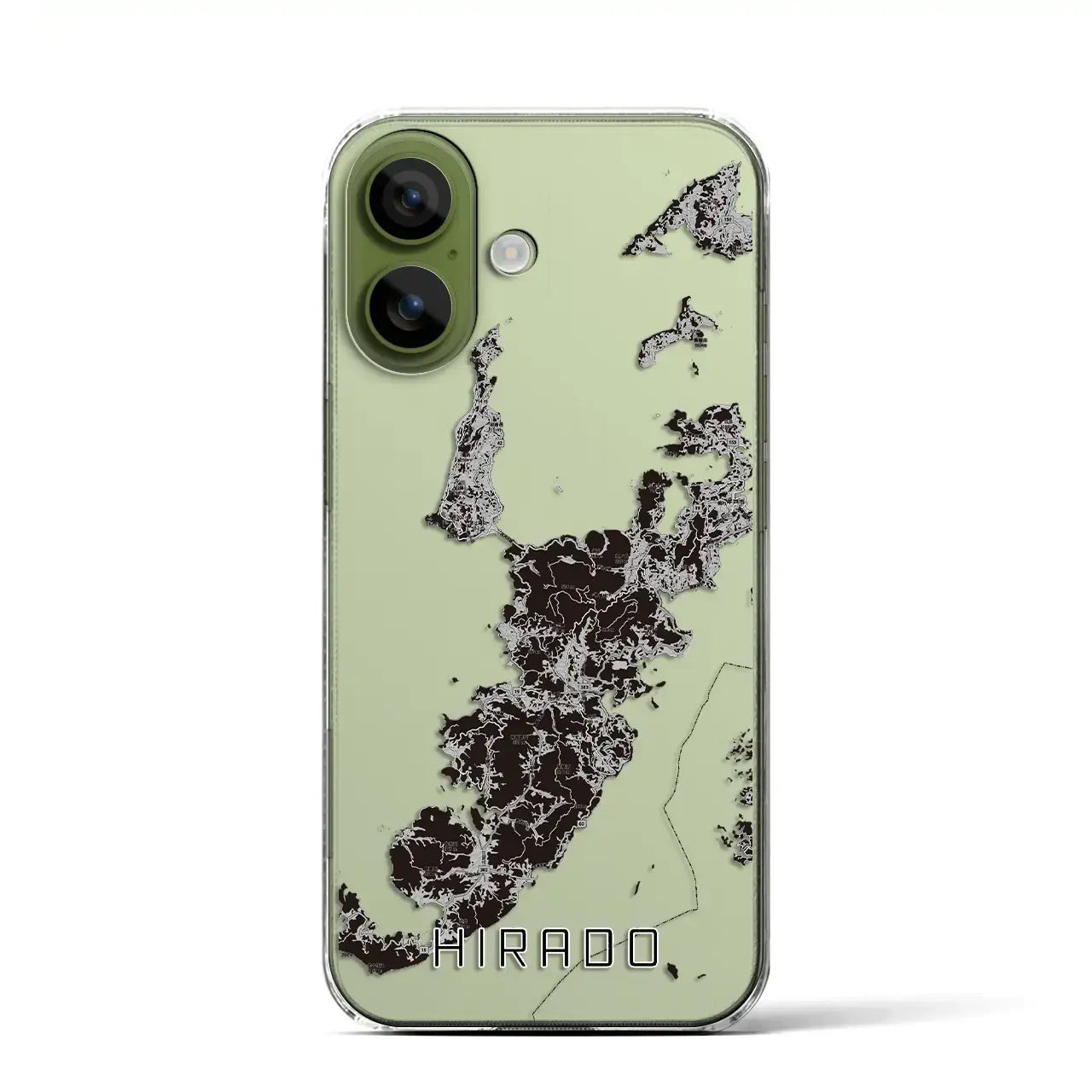 【平戸（長崎県）】地図柄iPhoneケース（クリアタイプ）