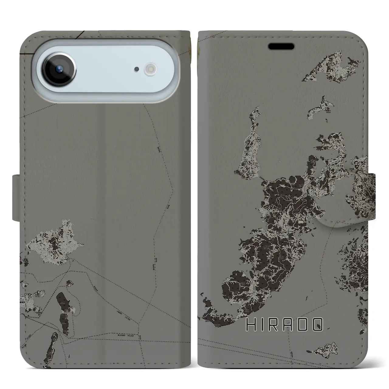 【平戸（長崎県）】地図柄iPhoneケース（手帳タイプ）