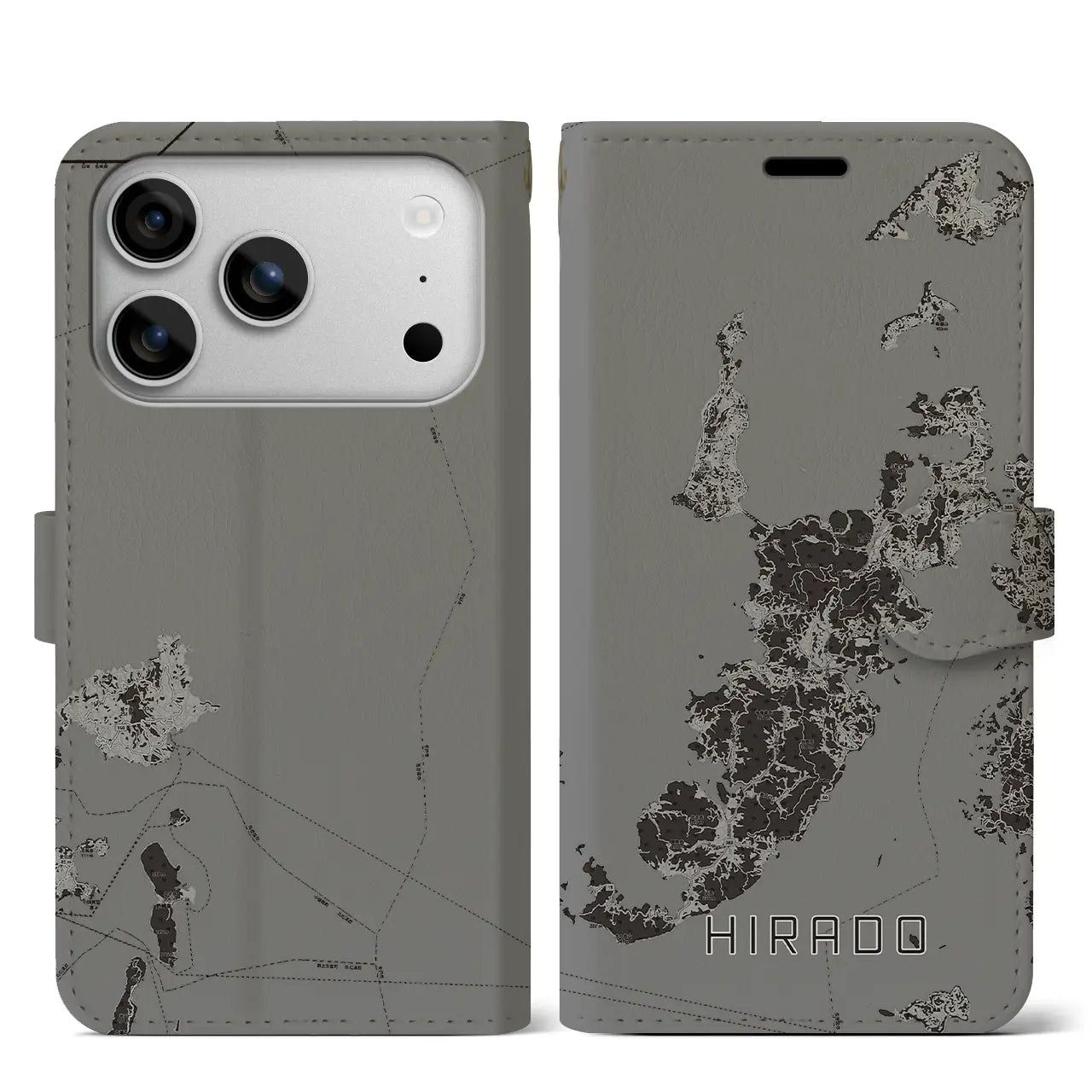 【平戸（長崎県）】地図柄iPhoneケース（手帳タイプ）