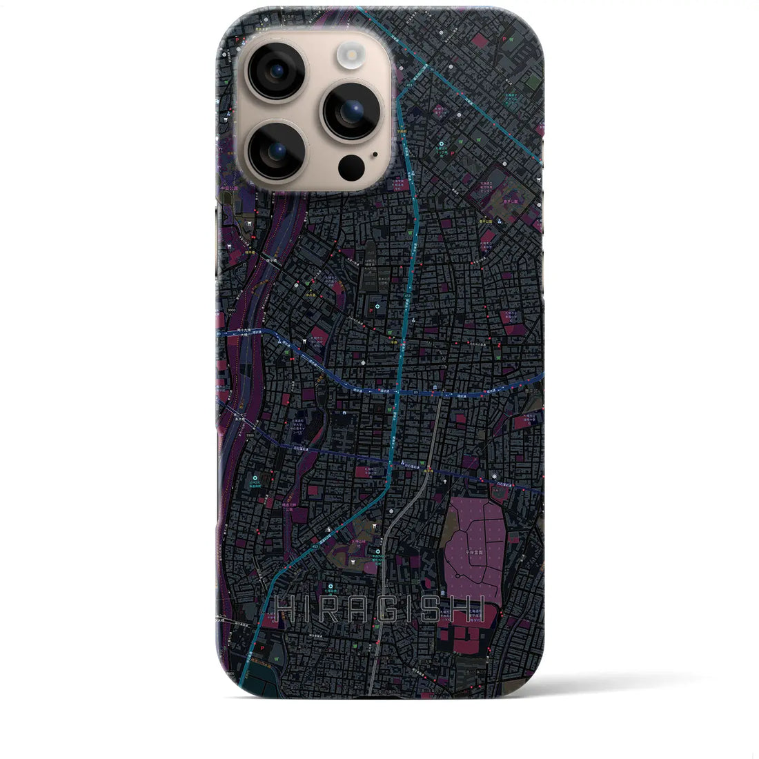 【平岸(北海道)】地図柄iPhoneケース(バックカバータイプ)