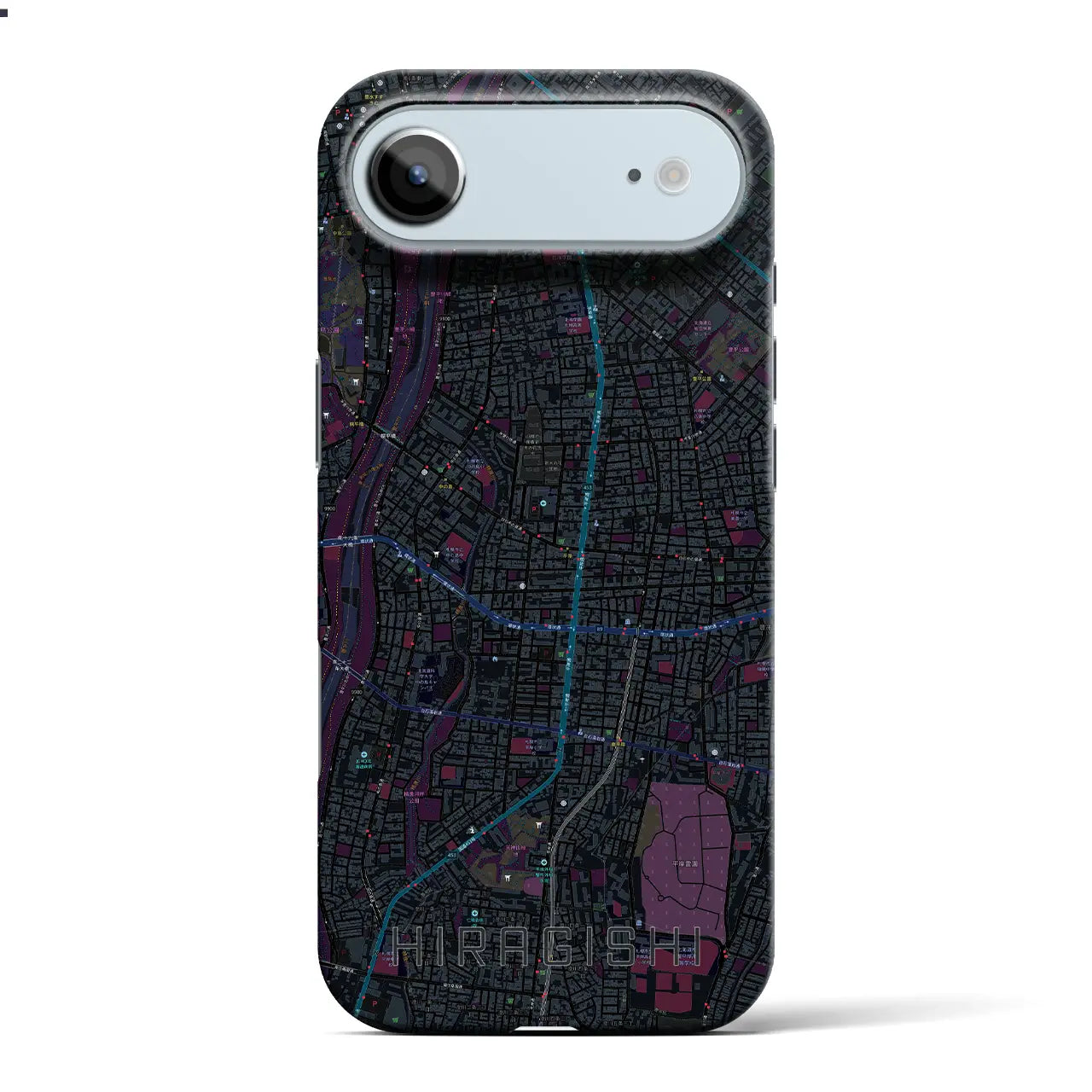 【平岸（北海道）】地図柄iPhoneケース（バックカバータイプ）