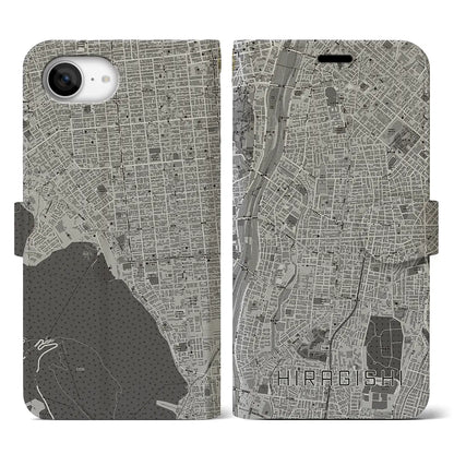 【平岸（北海道）】地図柄iPhoneケース（手帳タイプ）