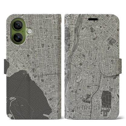 【平岸（北海道）】地図柄iPhoneケース（手帳タイプ）