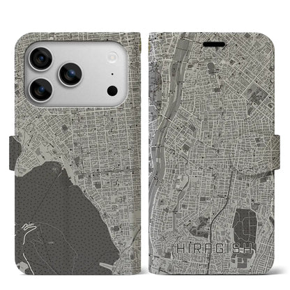 【平岸（北海道）】地図柄iPhoneケース（手帳タイプ）