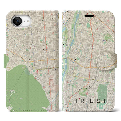 【平岸（北海道）】地図柄iPhoneケース（手帳タイプ）