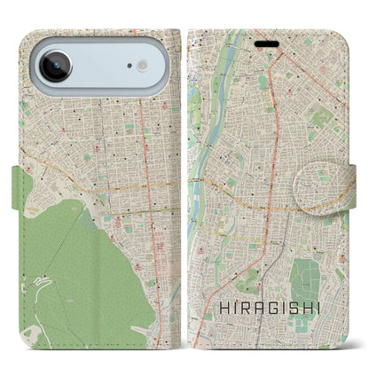 【平岸（北海道）】地図柄iPhoneケース（手帳タイプ）