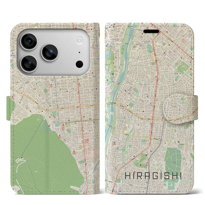 【平岸（北海道）】地図柄iPhoneケース（手帳タイプ）