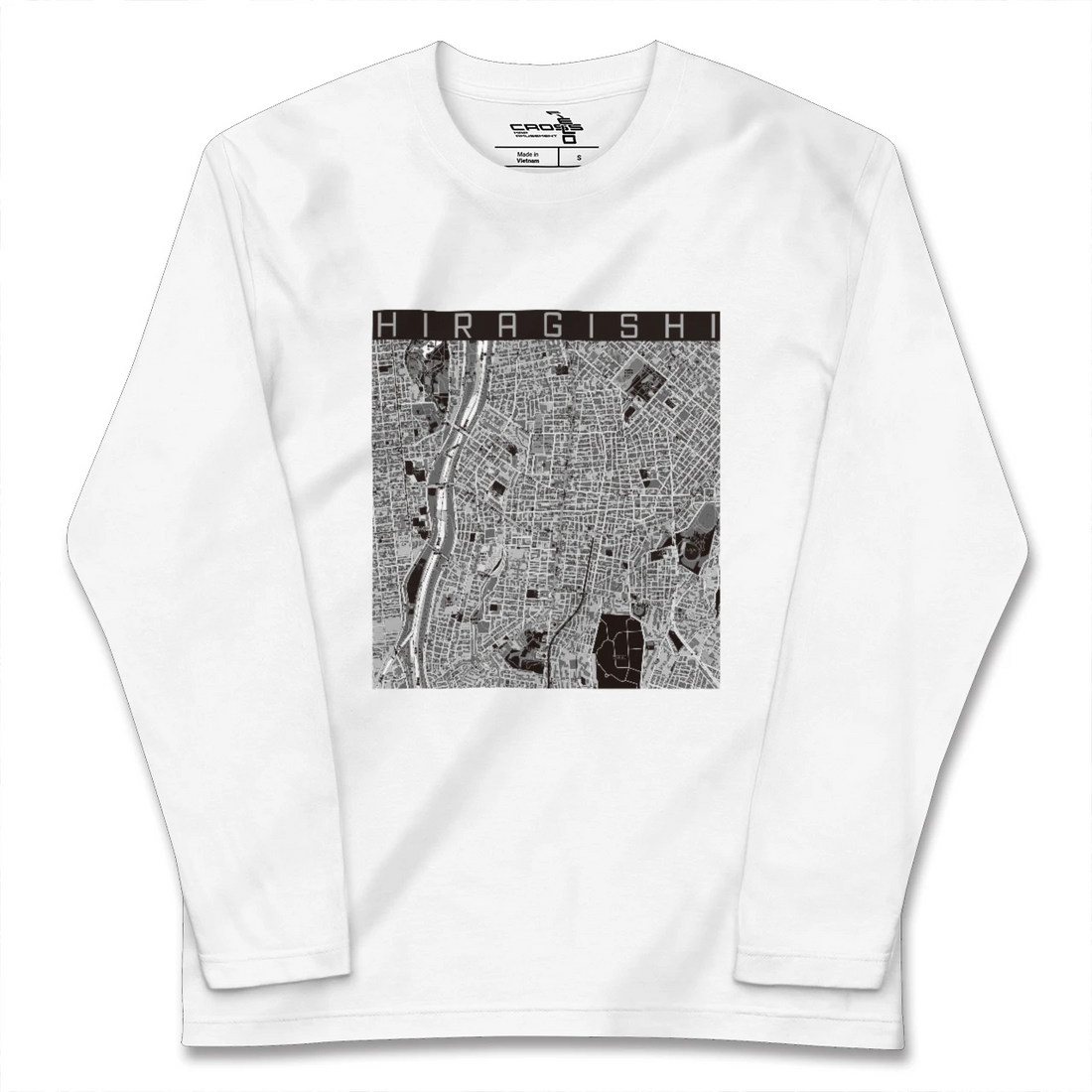 【平岸(北海道)】地図柄ロングスリーブTシャツ