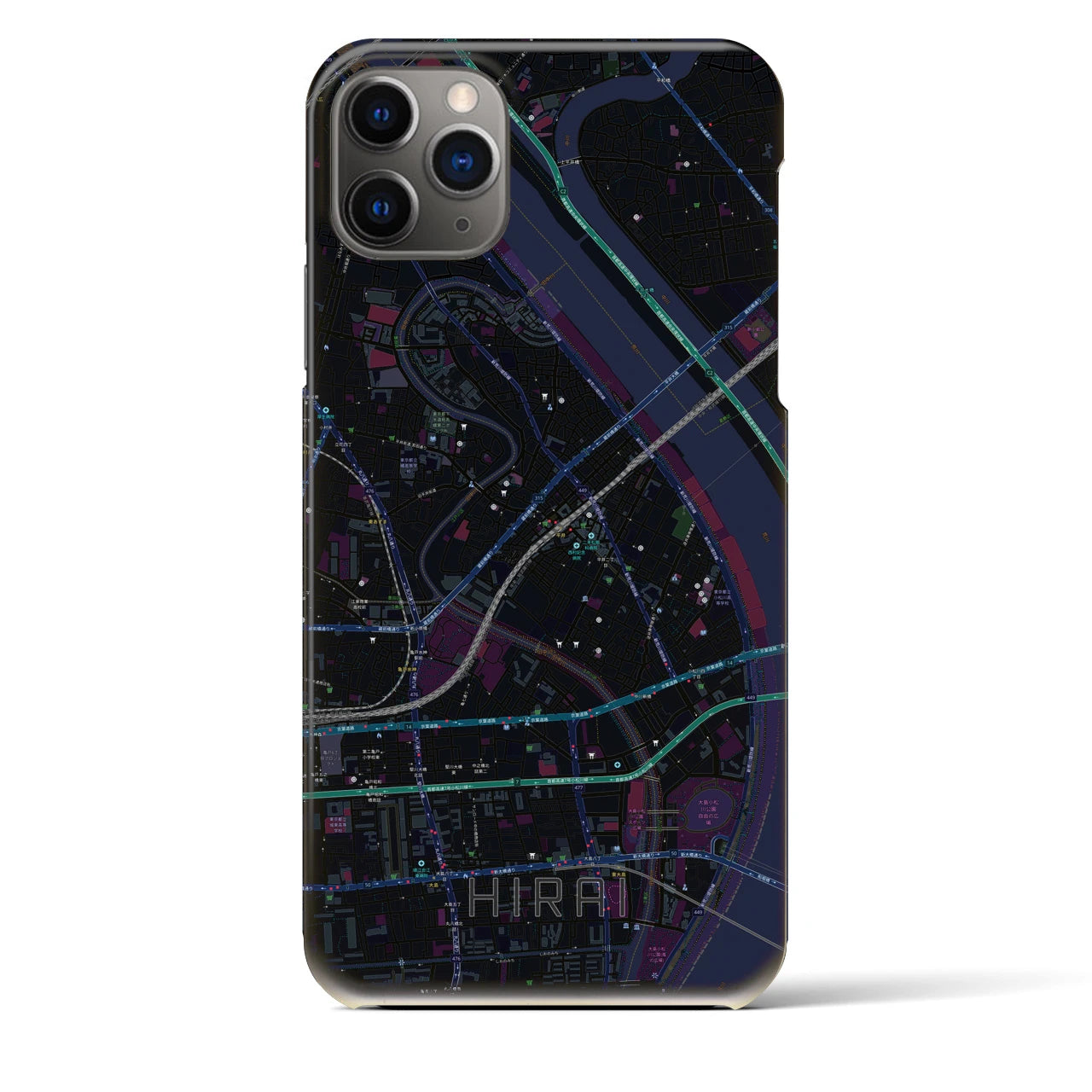 【平井（東京都）】地図柄iPhoneケース（バックカバータイプ）