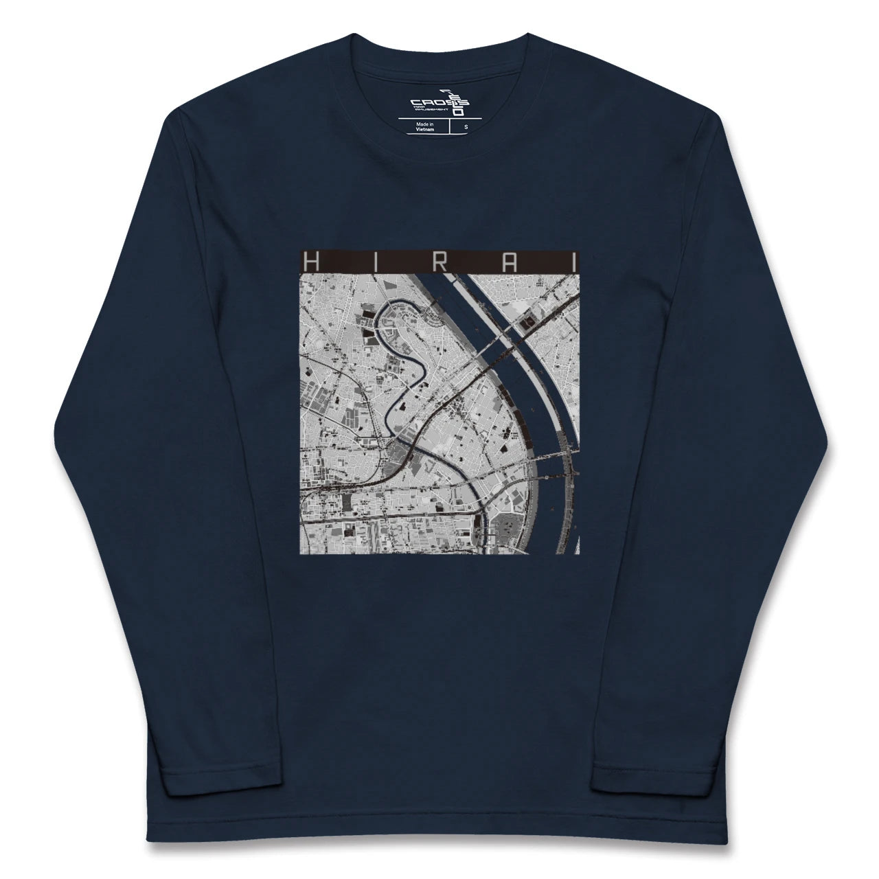 【平井（東京都）】地図柄ロングスリーブTシャツ