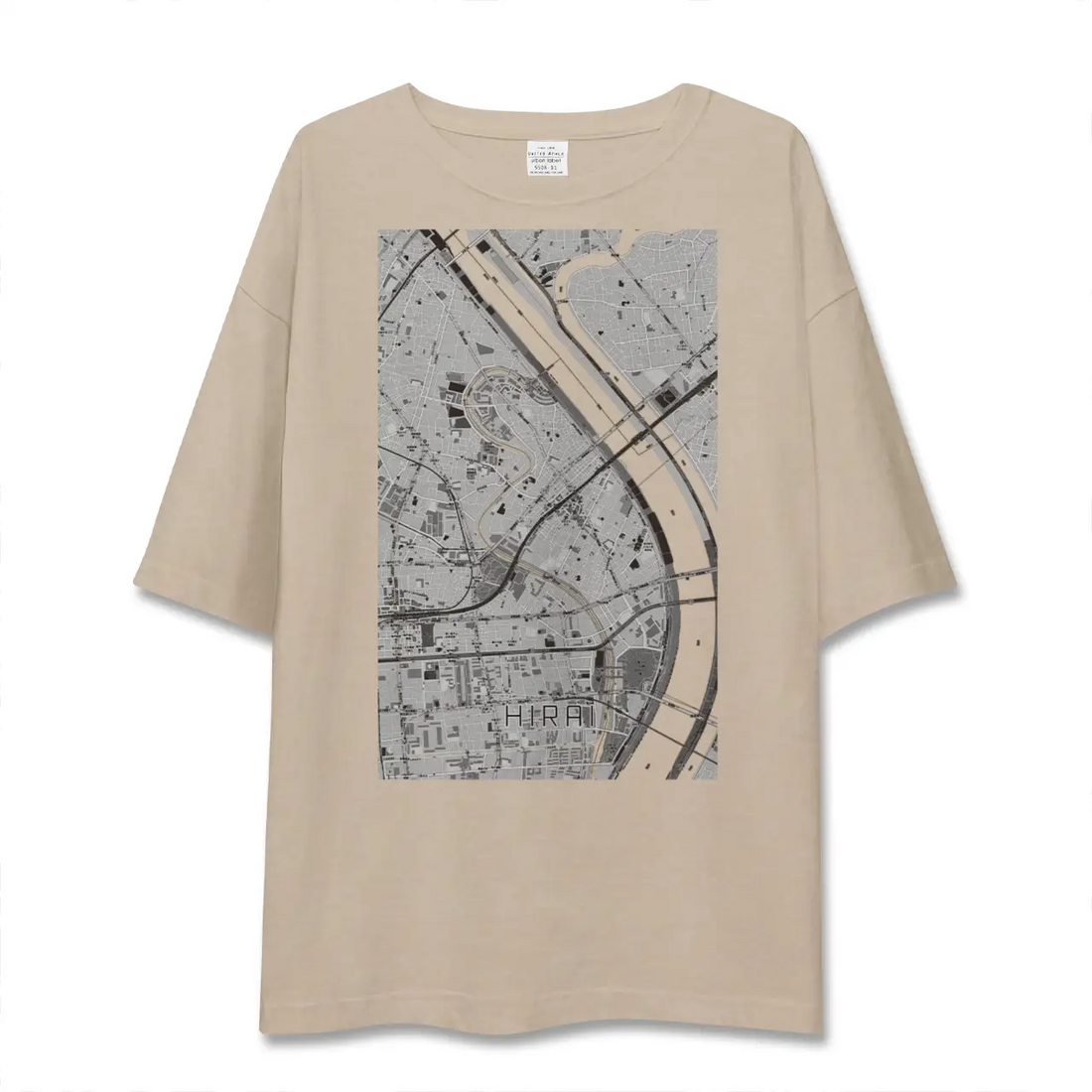 【平井（東京都）】地図柄ビッグシルエットTシャツ