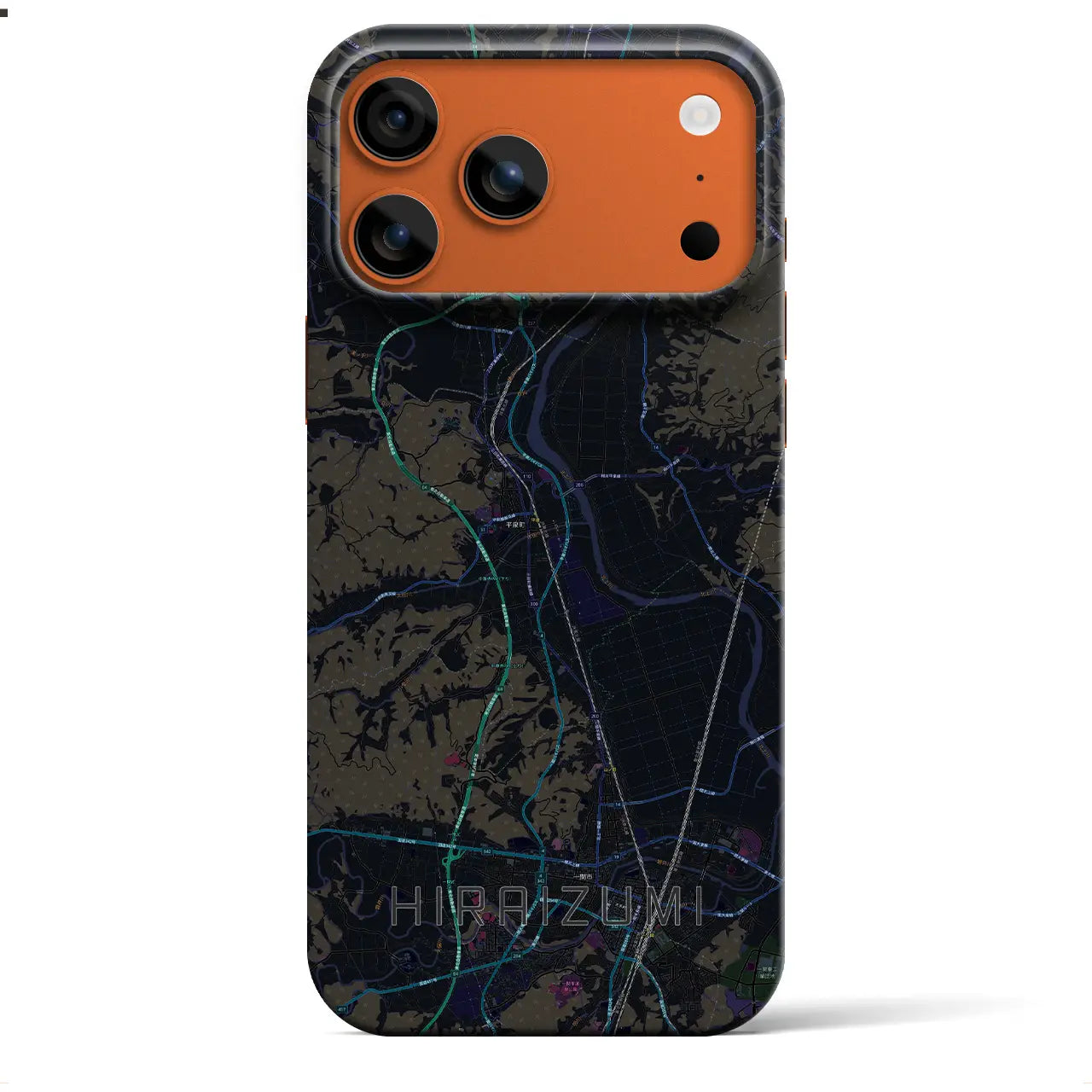 【平泉（岩手県）】地図柄iPhoneケース（バックカバータイプ）